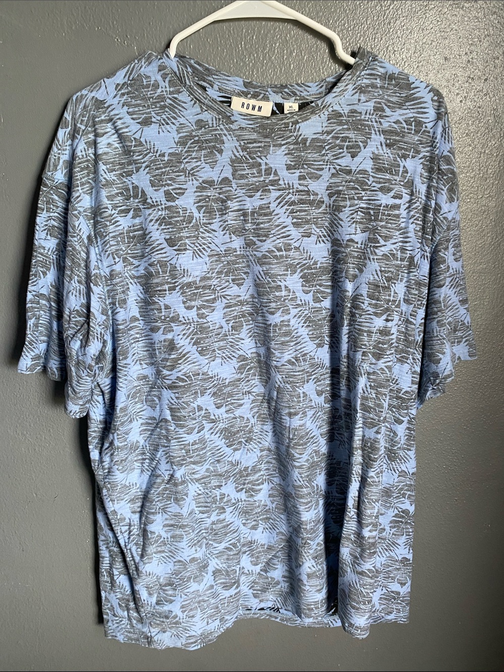 Rowan Light Blue Tropical Print Short Sleeve Tee